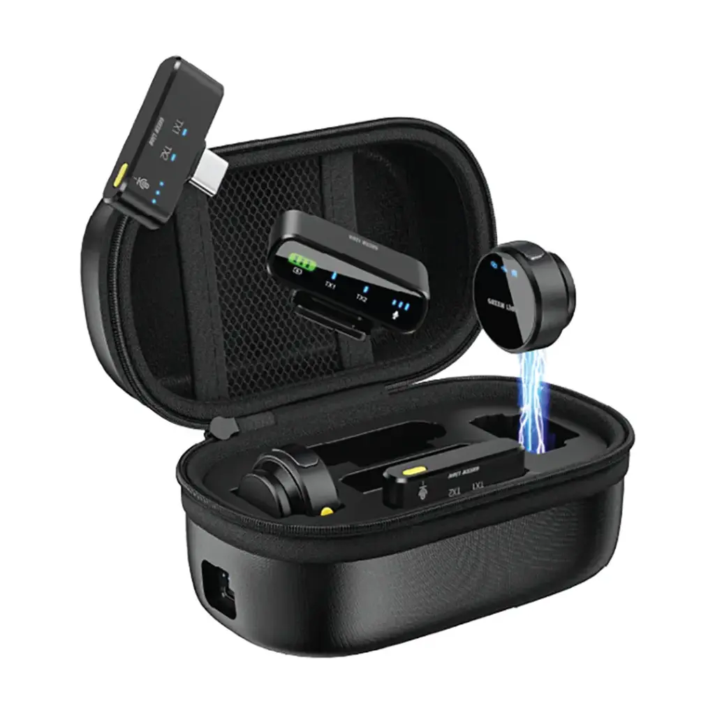 [GNGM85XMICBK] Green Lion GM-85X 3 In 1 Wireless Microphone - Black