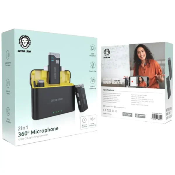 Green Lion 3 In 1 360° Microphone - Black2