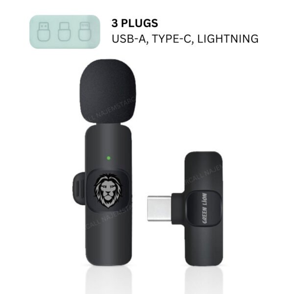 Green-Lion-Solo-Wireless-Microphone-3-Plugs