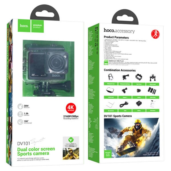 hoco-dv101-dual-color-screen-sports-camera-packaging