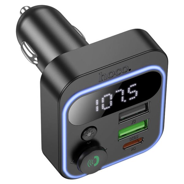 hoco-e85-tiger-pd20w-qc3-car-bt-fm-transmitter-display