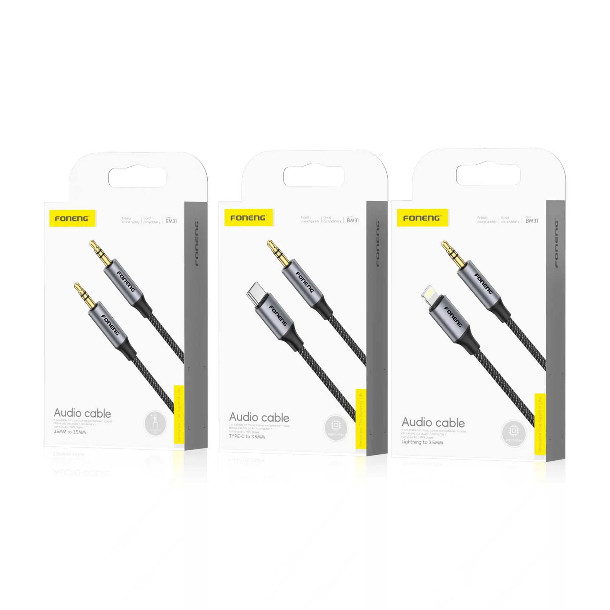 盒子.72 BM31 Metal Audio Cable (Male 3.5mm) - Image 1